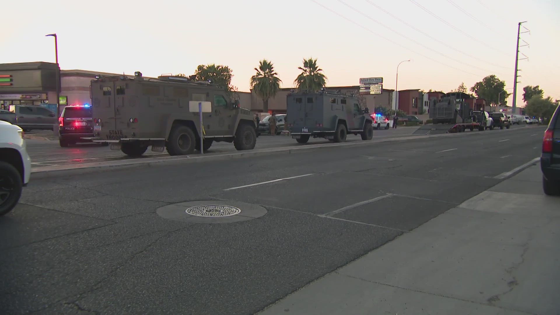 A man is in the hospital, accused of shooting a DPS trooper near 19th Avenue and Loop 101 Thursday afternoon.