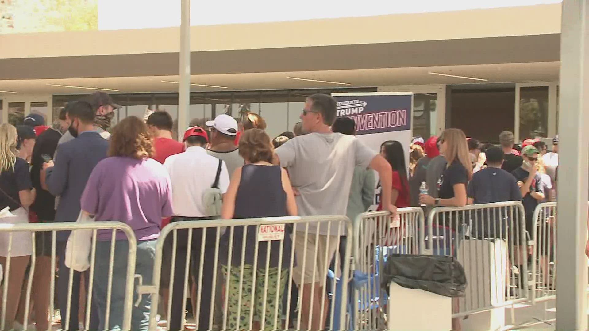 Crowds began to gather outside Dream City Church in Phoenix hours ahead of a rally for President Trump. Jen Wahl has more.
