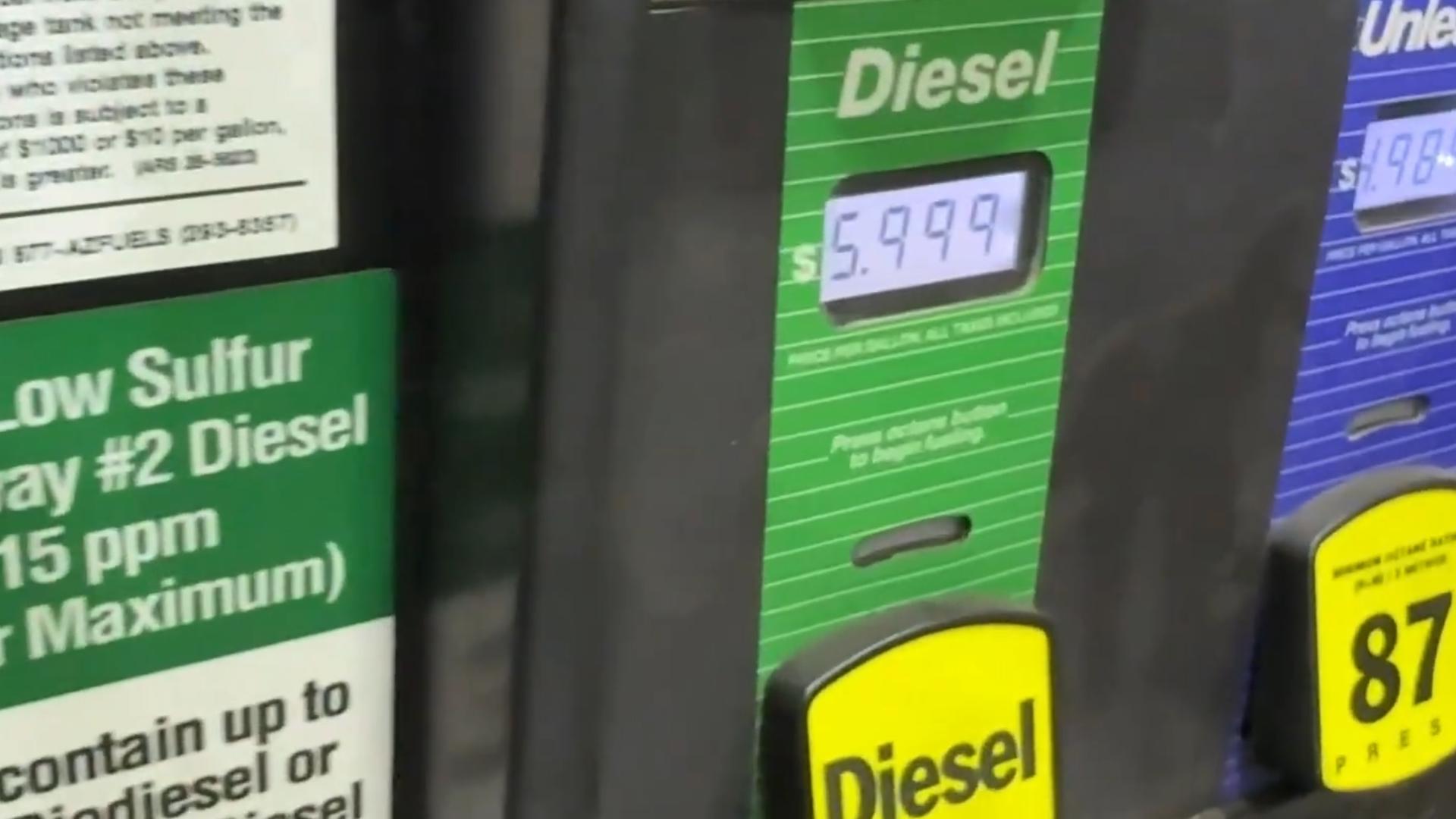 Arizona diesel prices hit record high as Middle East tensions drive up fuel costs