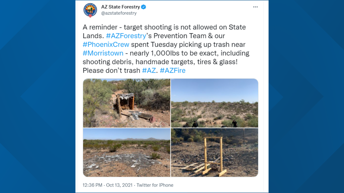 1,000 pounds of shooting debris found on Arizona state lands - Vimarsana News