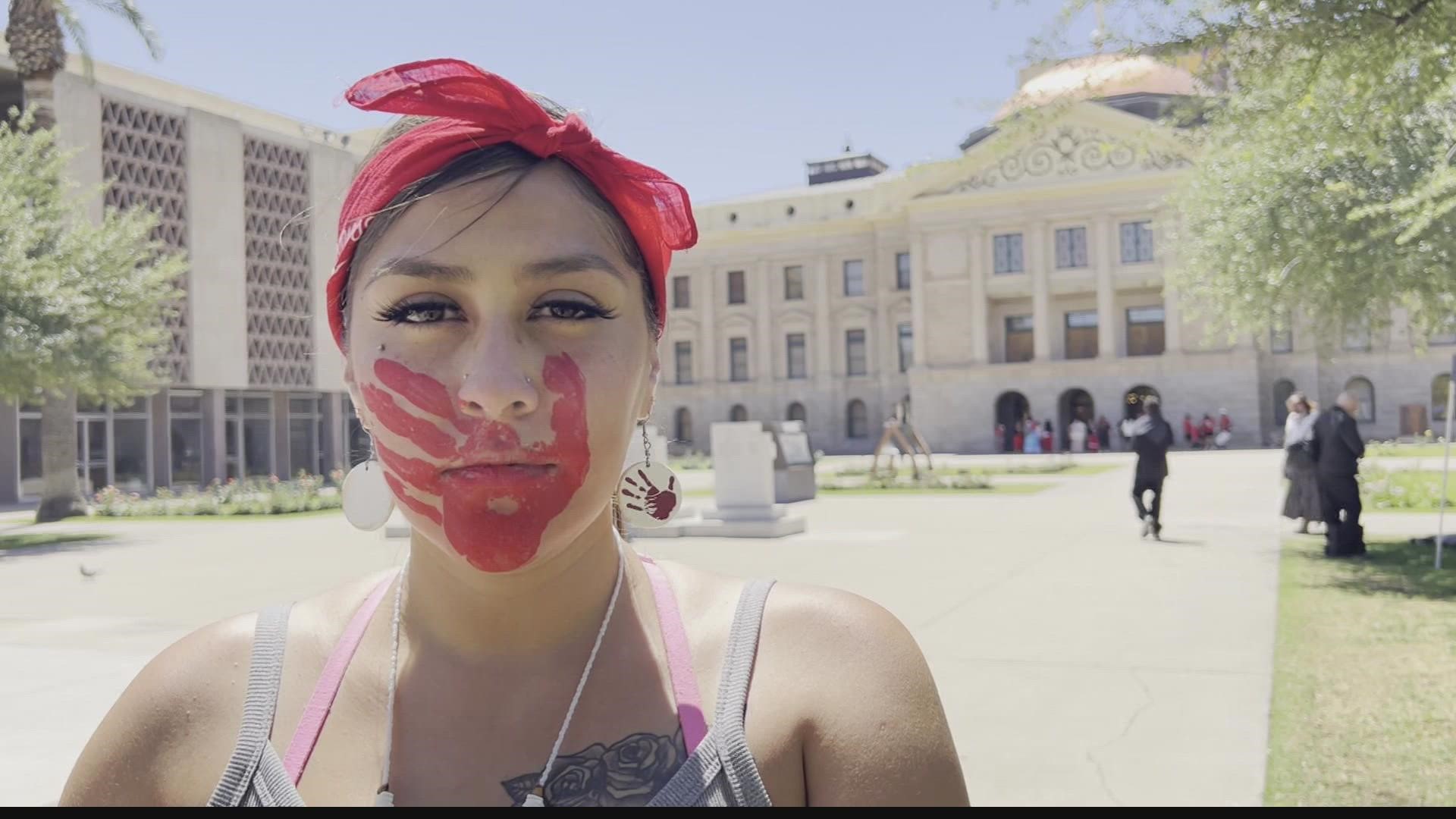 Cries for justice were heard at the Arizona State Capitol as several organizations gathered for the second Missing and Murdered Indigenous Persons Awareness Day.