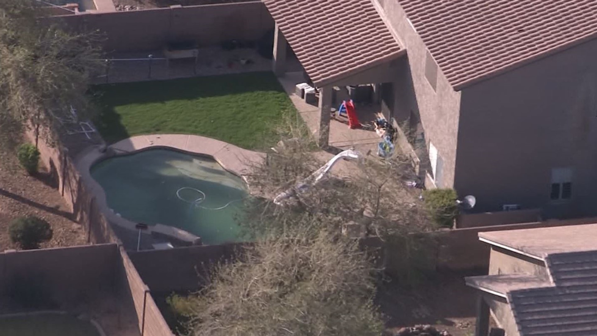 The 2-year-old girl died Thursday morning after she was pulled out of a pool the day before.
