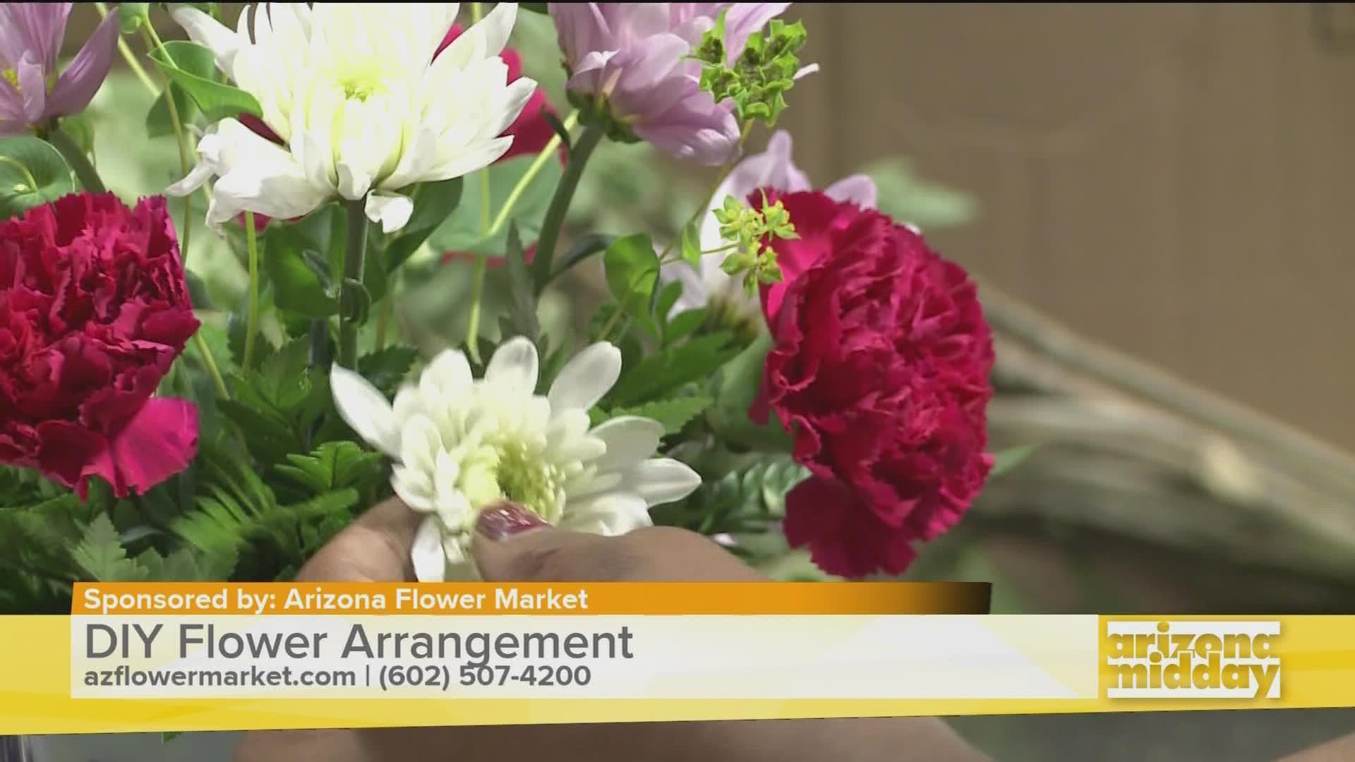 Cheryl Denham, with Arizona Flower Market, shows us how to create an arrangement plus how you can check out the market & take your own class!