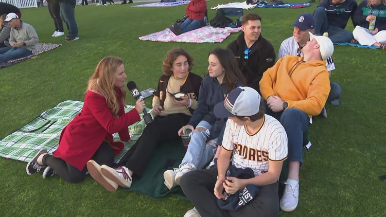 Family of Padres fans catches a spring training game in Arizona