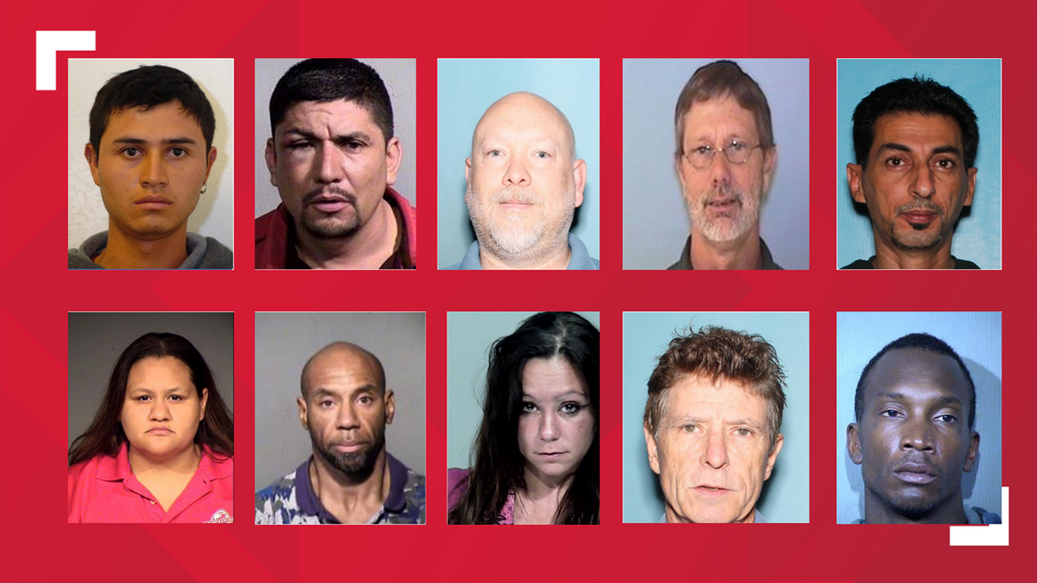 Maricopa County sheriff lists Top 10 most wanted fugitives in county