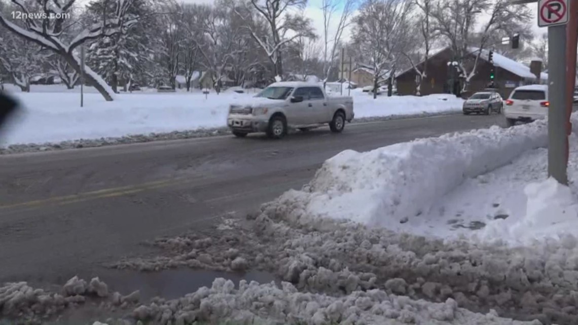 Relentless snow in Flagstaff finally lets up