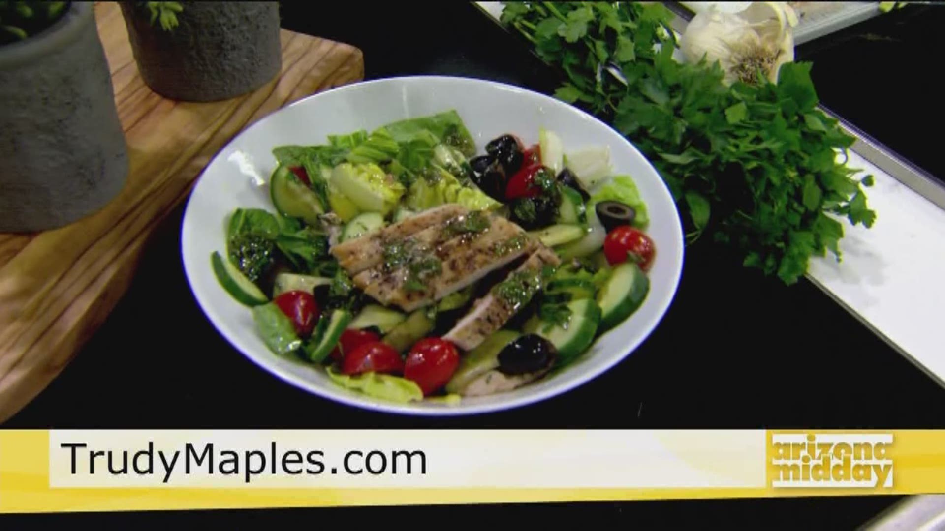 Trudy Maples is inspiring health and wellness with her fresh Italian salad.