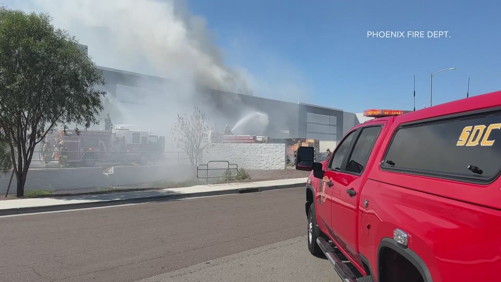 Phoenix Fire Department says there was a small amount of fire that was let into the building, but it was quickly under control.