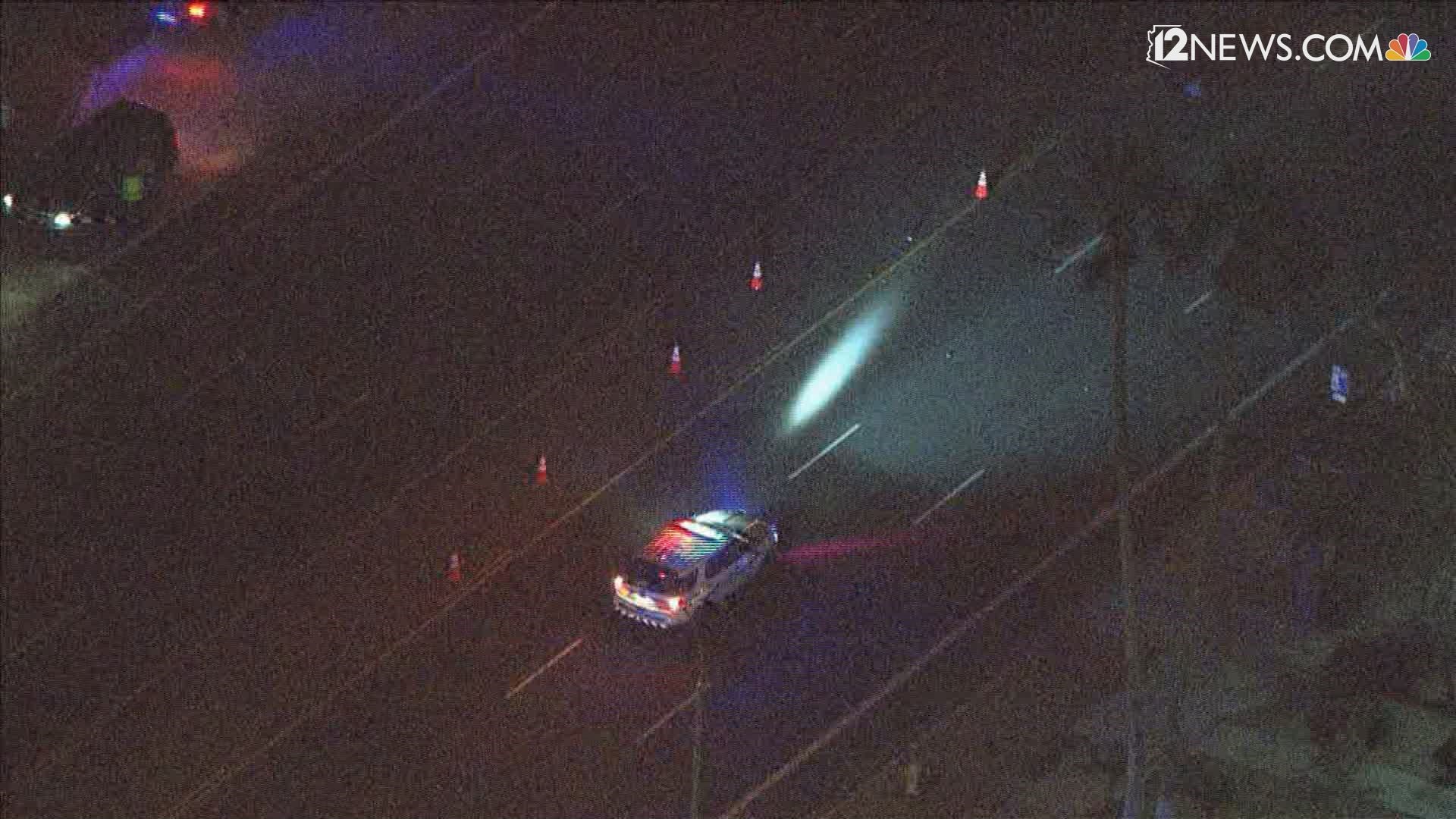 A female pedestrian was struck and killed while crossing the street on Scottsdale Rd. The woman was transported to the hospital where she was declared dead. The driver of the car that struck her remained on the scene.
