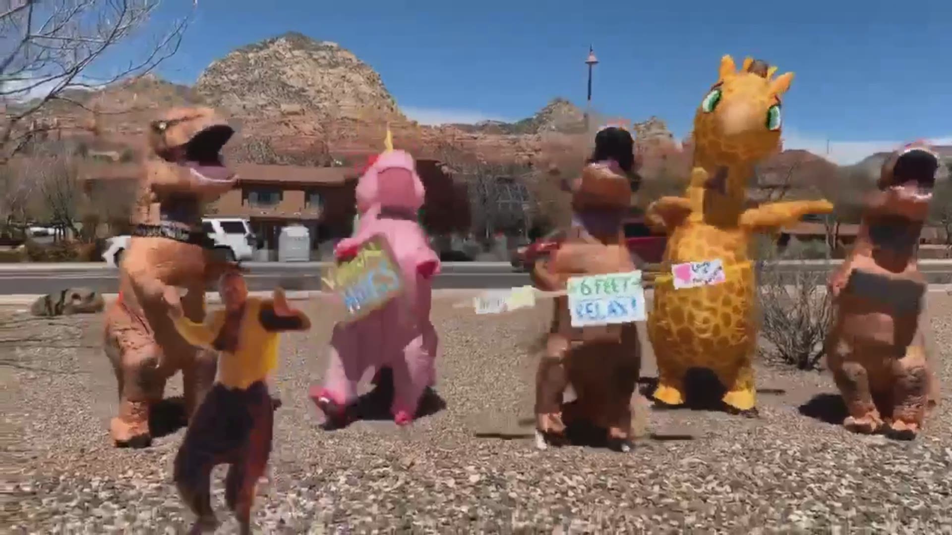 Sedona Staying Safe with a Social Distance Parade & Dance-off