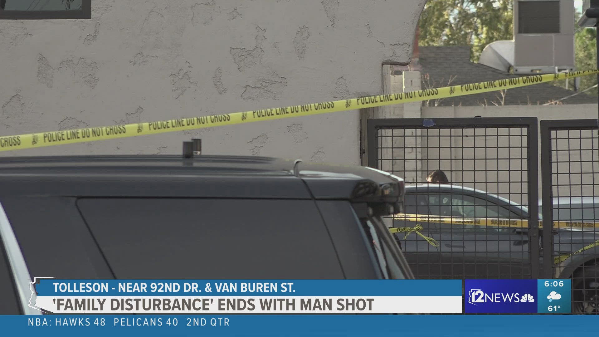 A man was shot during a family disturbance in Tolleson, according to police. 