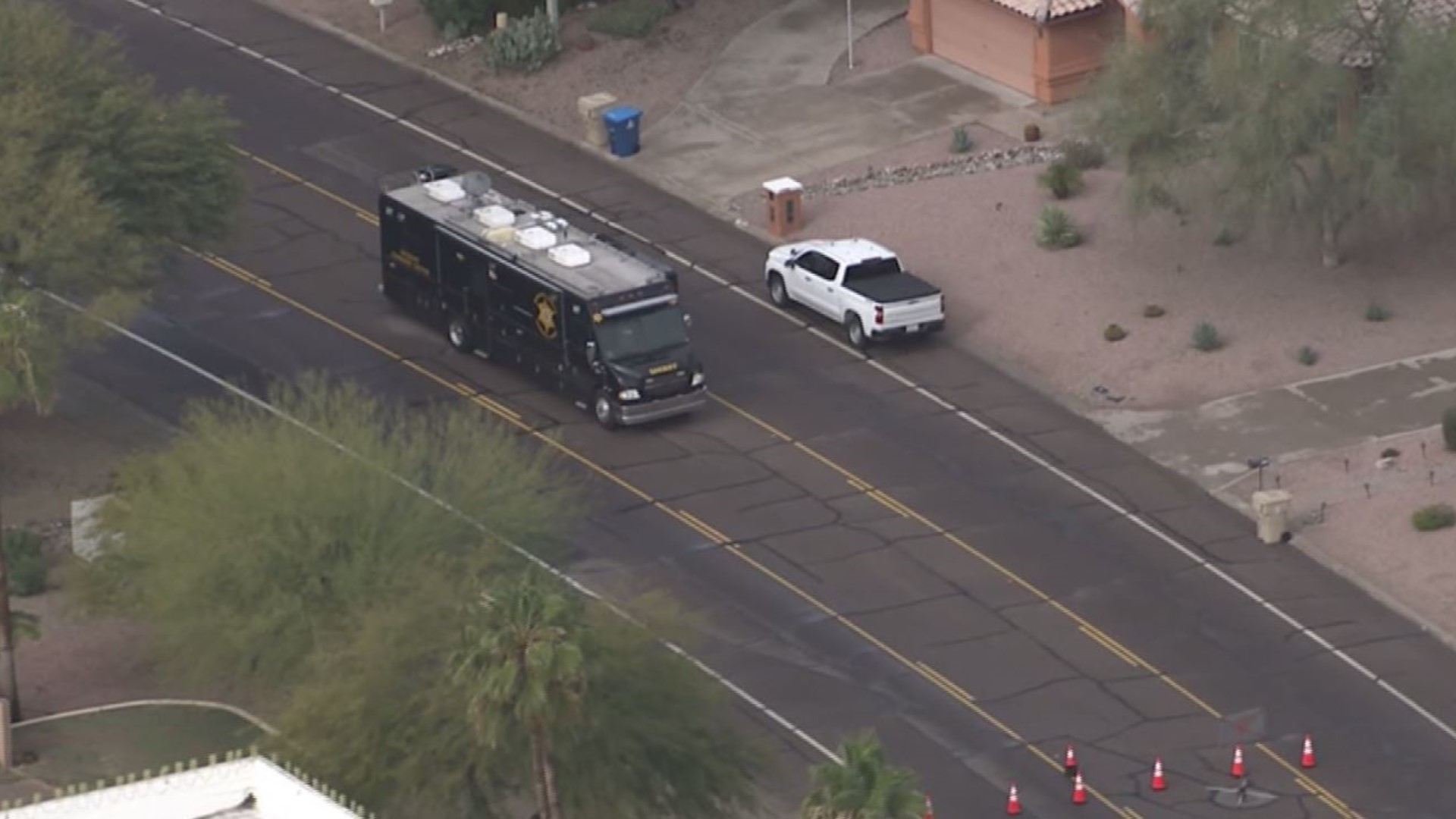 The suspect was apprehended outside a Denny's in Fountain Hills after attempting to evade the Maricopa County deputies.