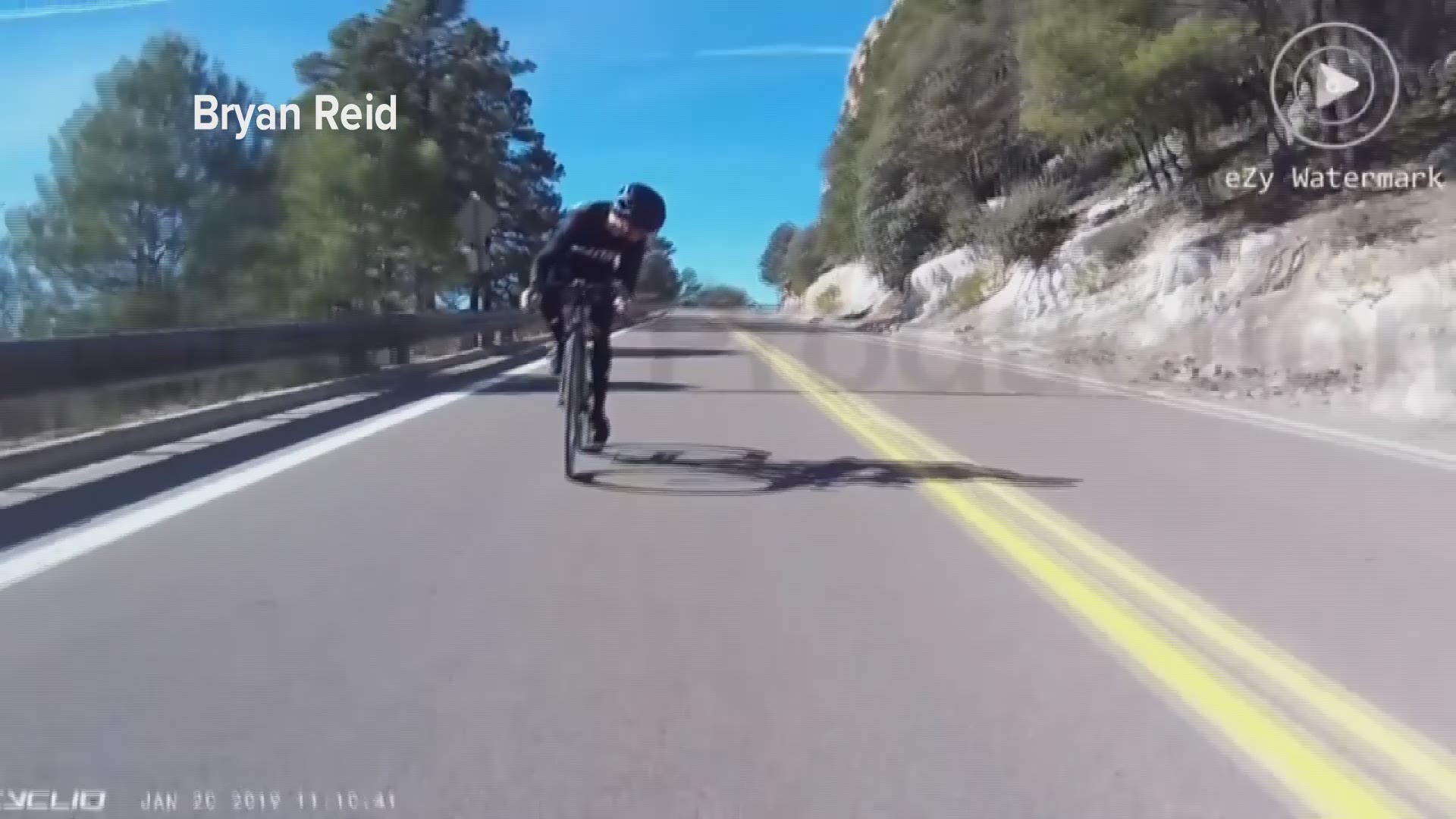 Cyclist Reed Soehnel was riding his bike on Mt. Lemmon in Tucson when out of nowhere a deer darts in front him. The two had a not-so-minor collision that ended with Soehnel in the road and the deer running back into the wild.