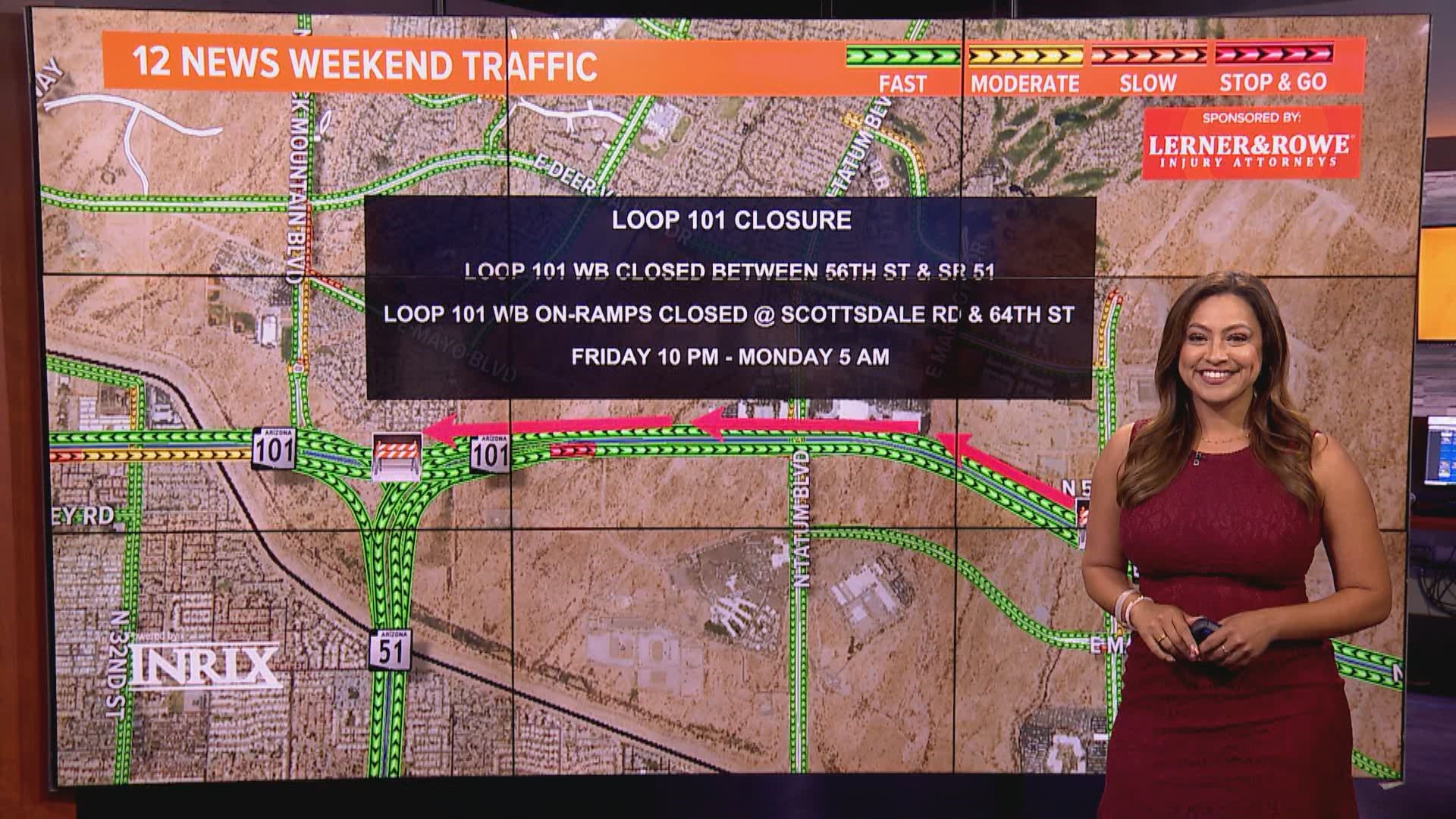 Vanessa Ramirez gives us an update on the closures and detours on Valley roads this weekend.