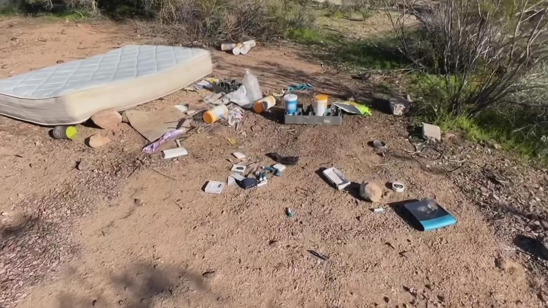 Residents of Apache Junction fed up over campers, squatters who camp illegally on public land