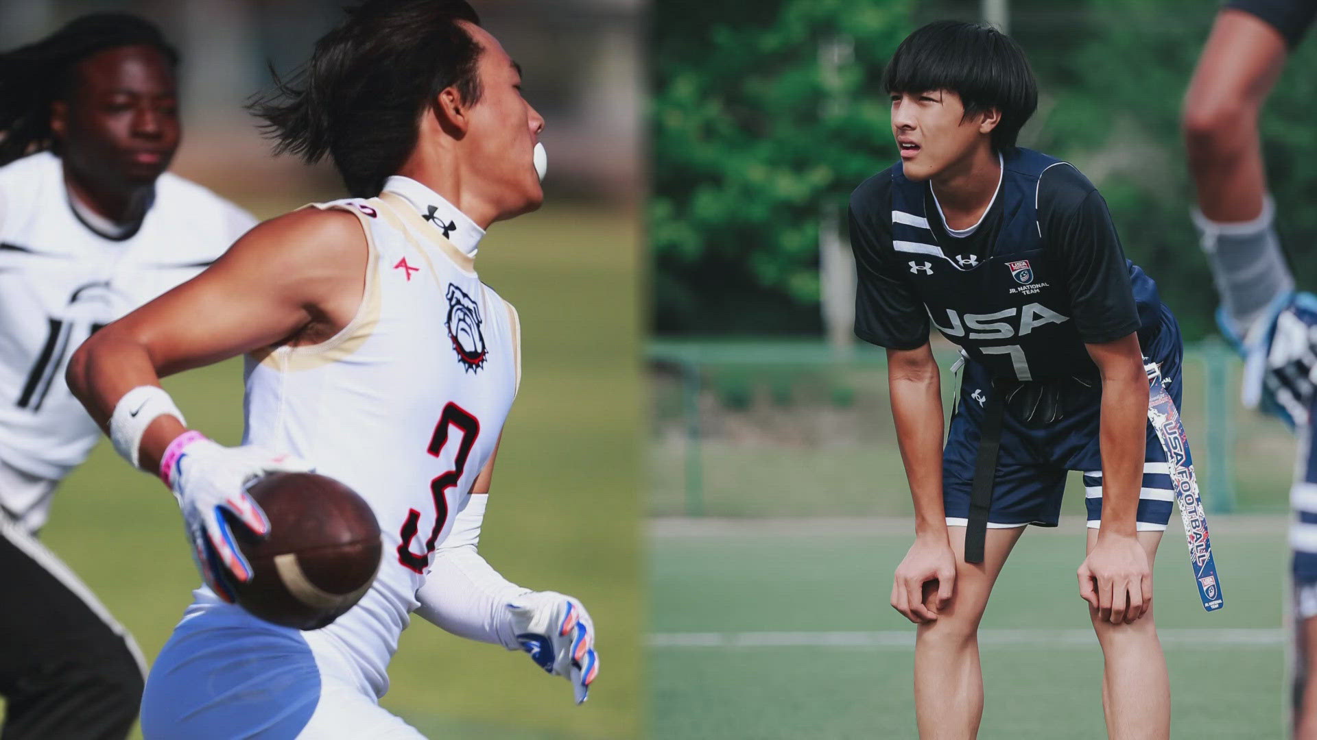 Two Gilbert brothers could soon find themselves in a debate that pits pro-flag players against pro-tackle players. For now, they're enjoying the beauty of both.