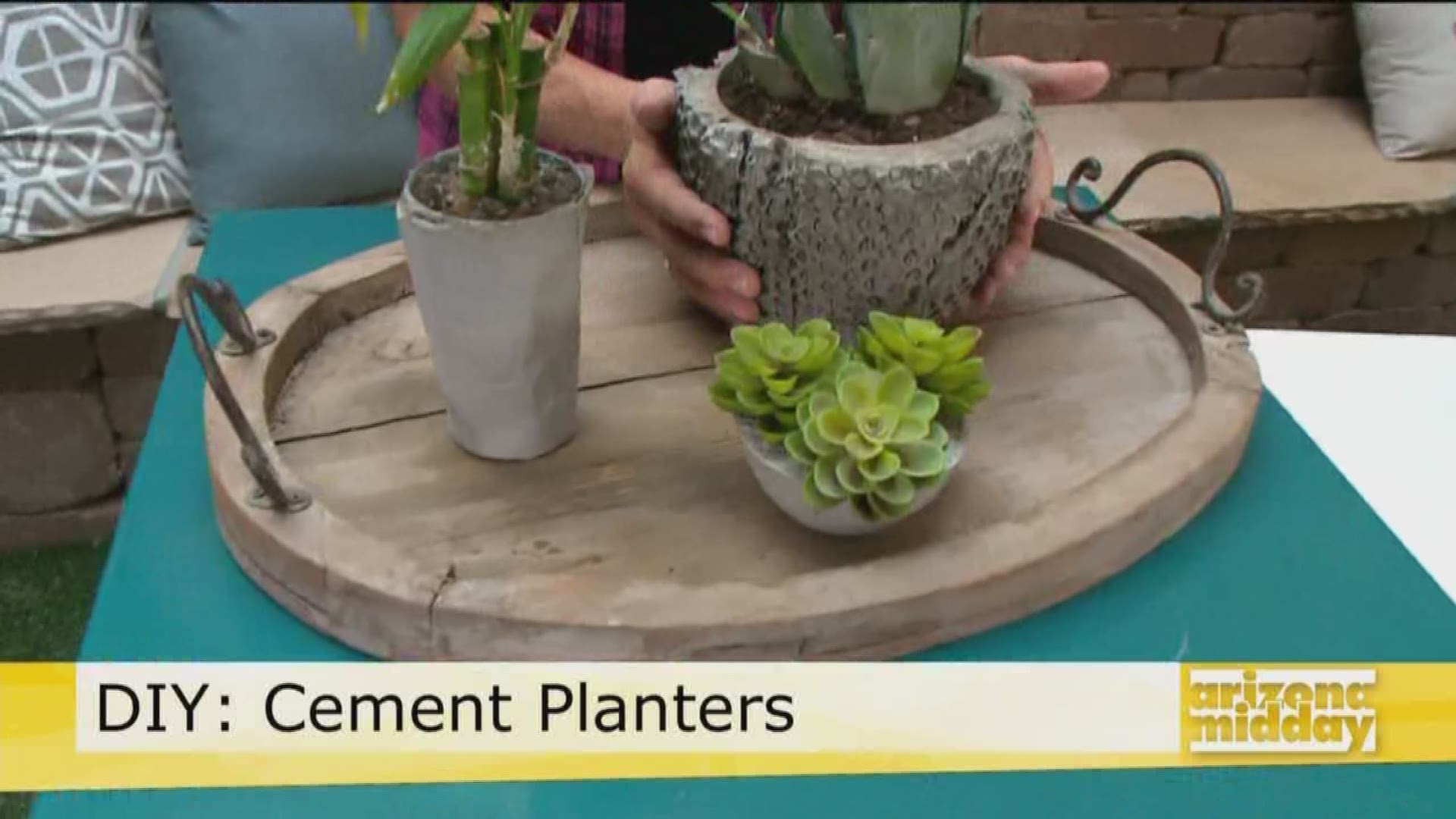 Jan show us how to create a cement planter at home