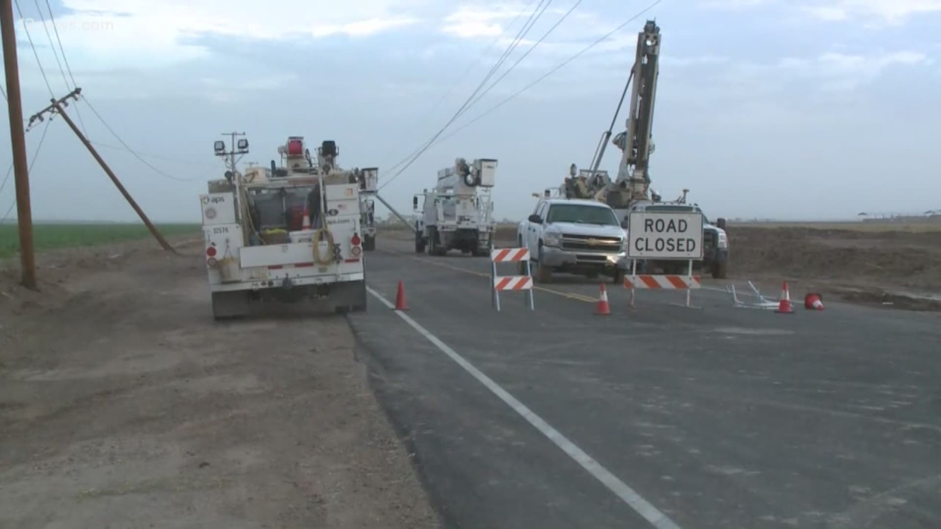 There are roughly 15,000 people without power in the Buckeye and southwest Valley near Gila River Monday morning, according to APS.