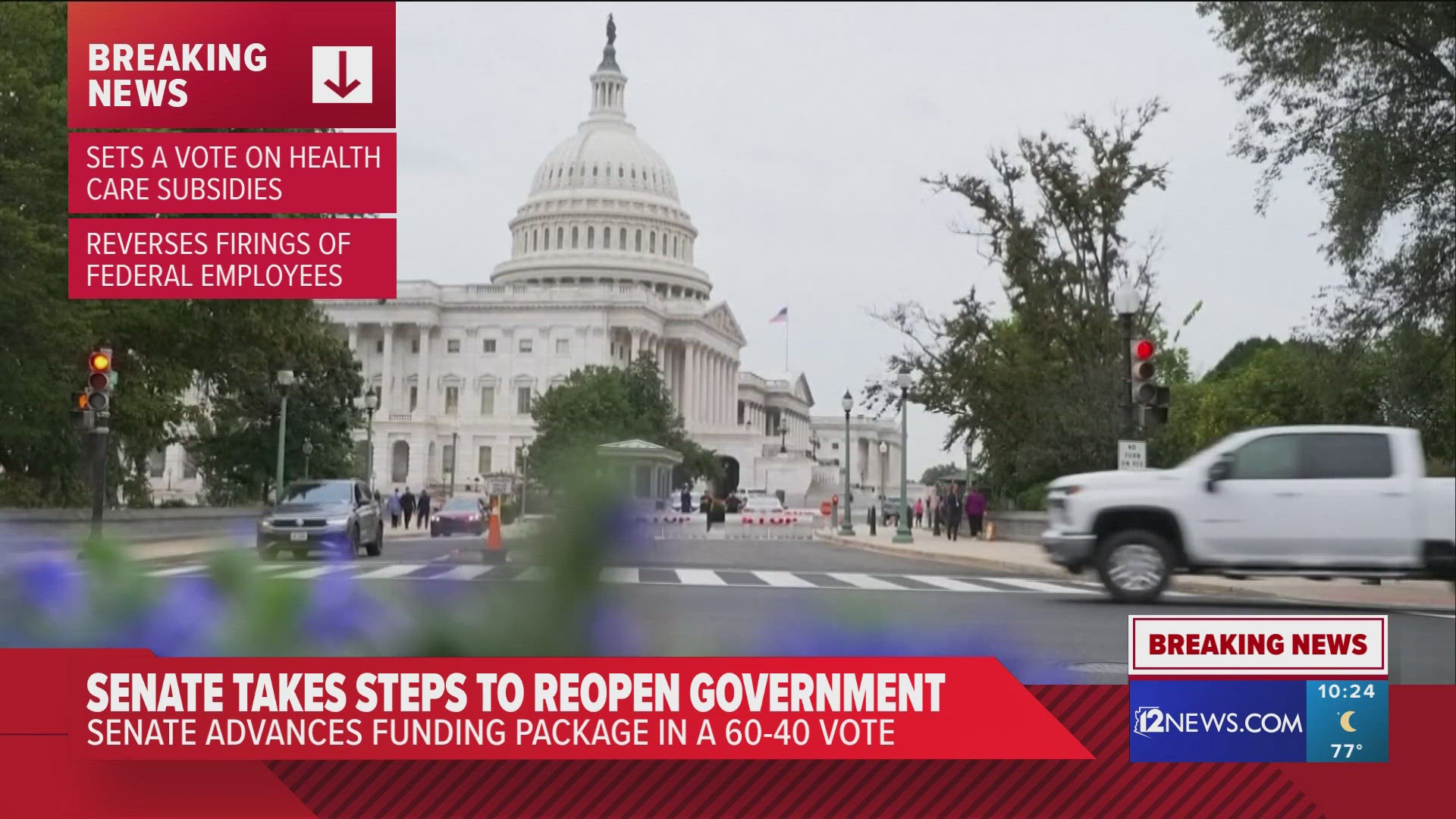 The Senate agreed on the funding bill Sunday, taking the first step toward reopening the government after a historic 40-day shutdown. 