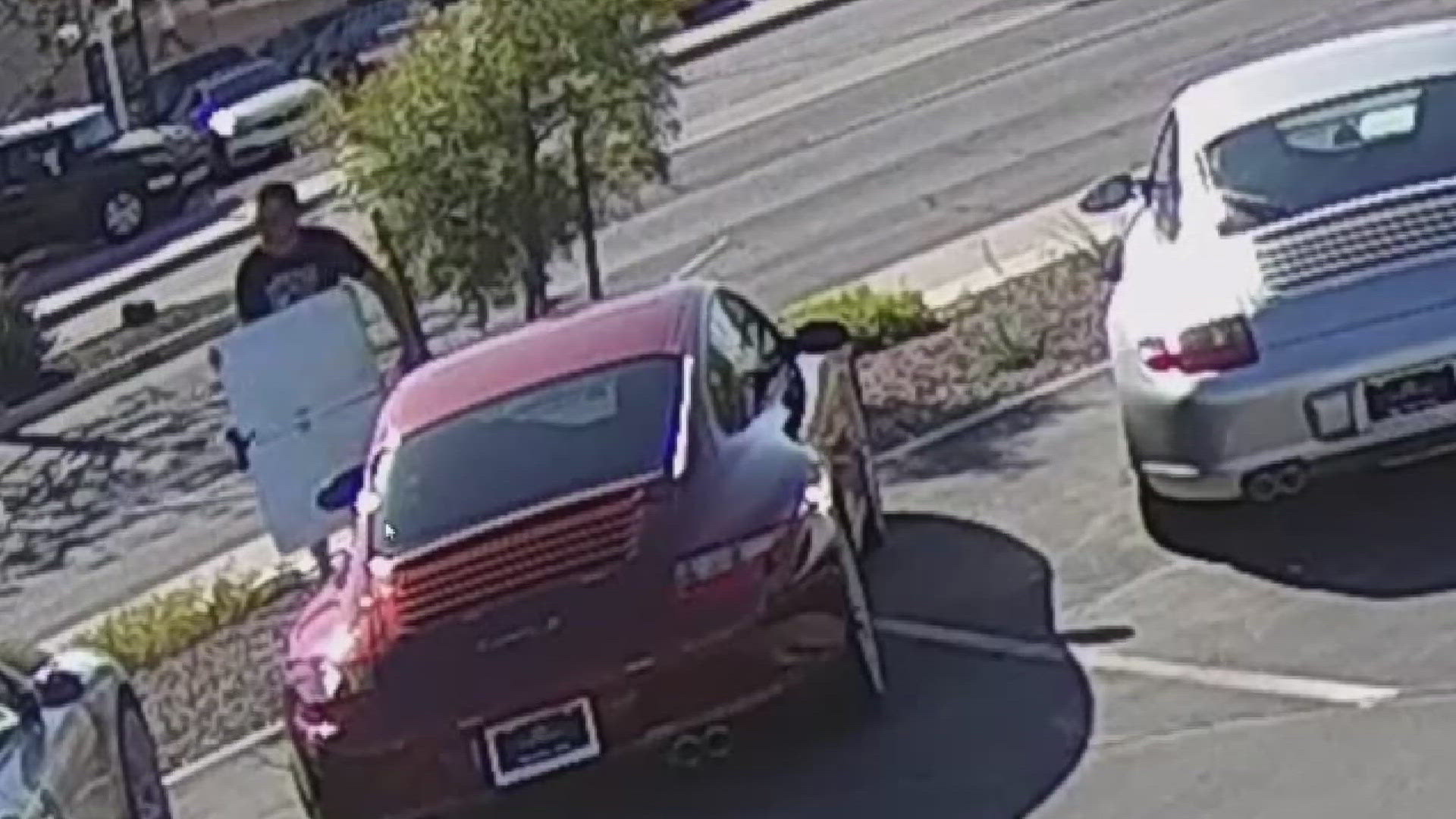 After his truck was flashed by a mobile speed camera, 55-year-old Sven Siverston was caught on video stealing the photo radar warning sign.
