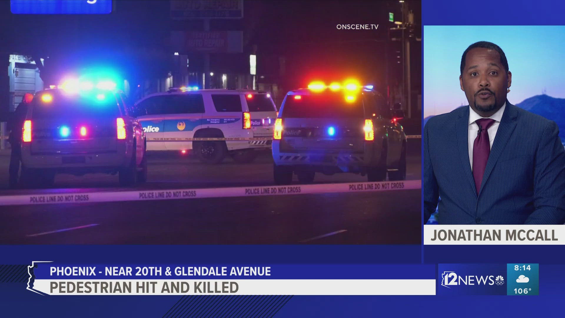 Officials said the man was killed while crossing Glendale Avenue.