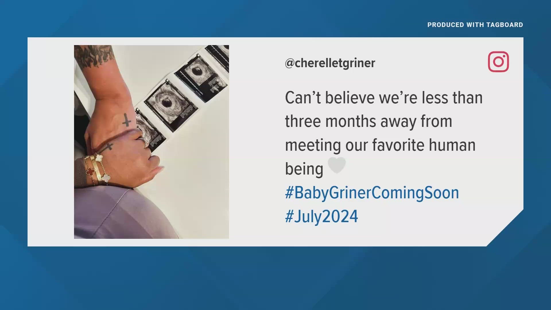 Griner and her wife, Cherelle, are expecting a baby! Watch the video above to find out when their family will grow.