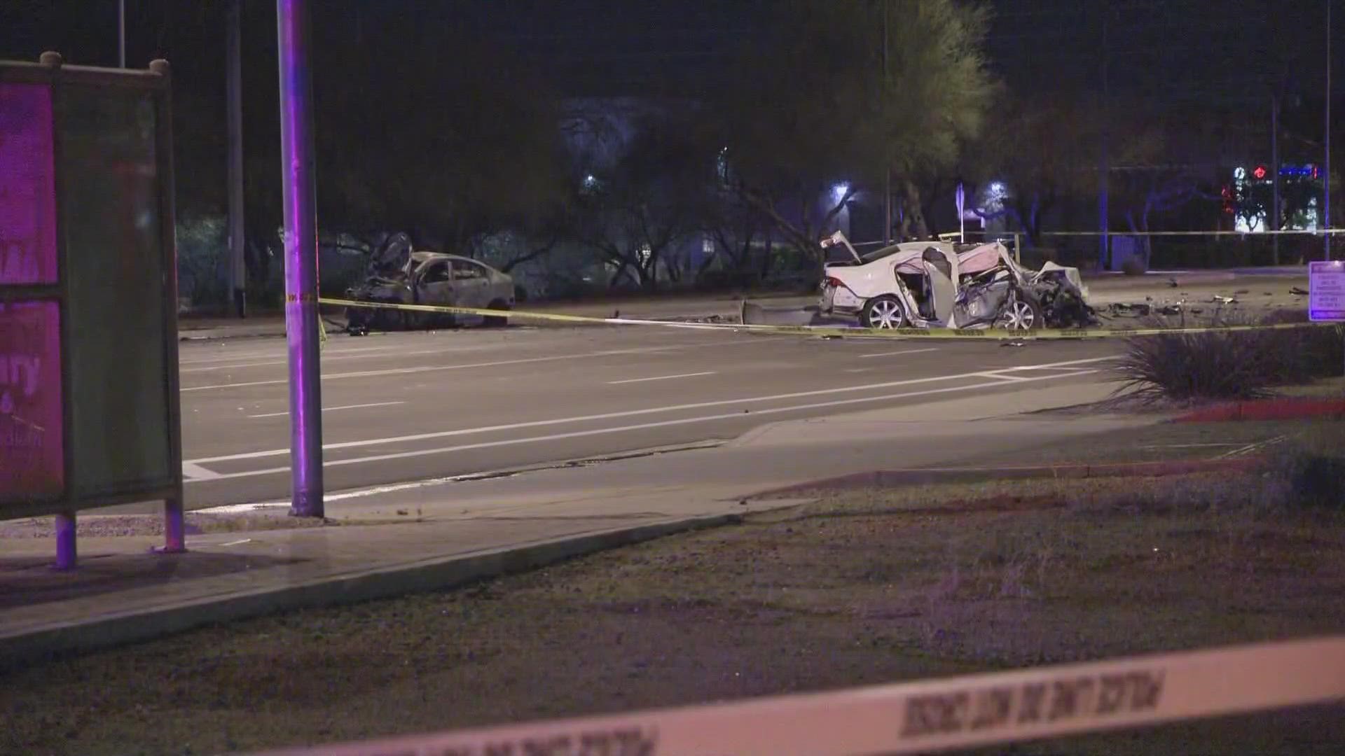 An 18-year-old and two others are dead after a car crash involving numerous vehicles late Thursday night, the Phoenix Police Department said.