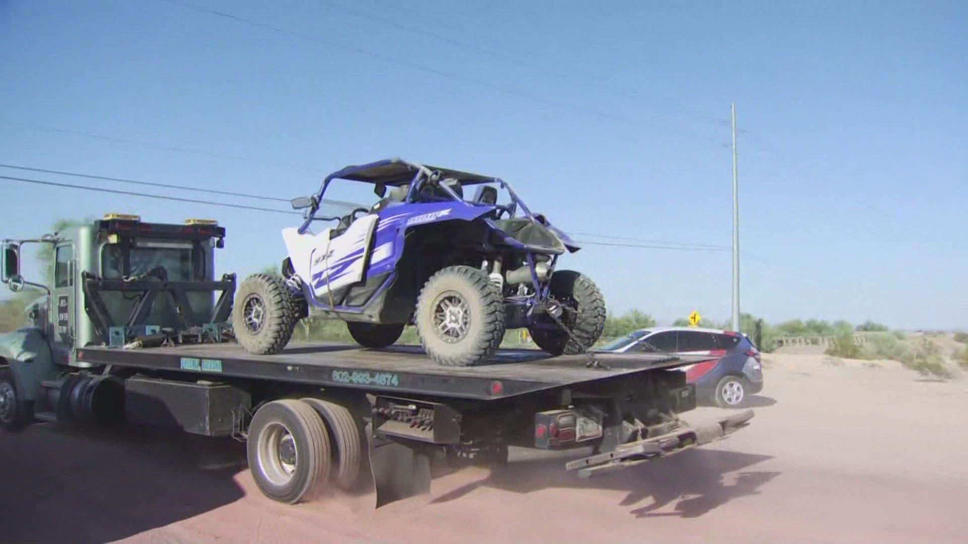 Police say the rollover collision occurred Monday afternoon near Deer Valley Road.