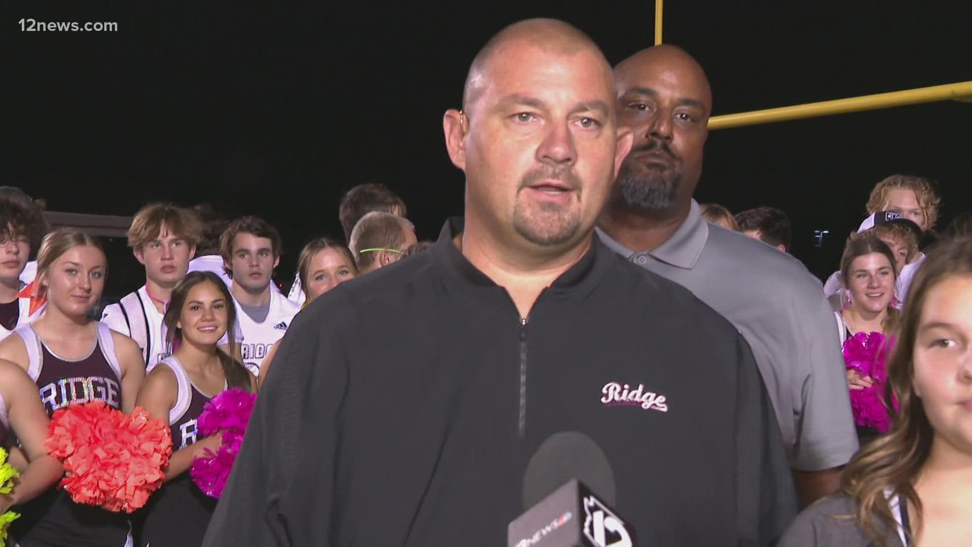 Mountain Ridge: Doug Madoski speaks after victory over North, 42-6.