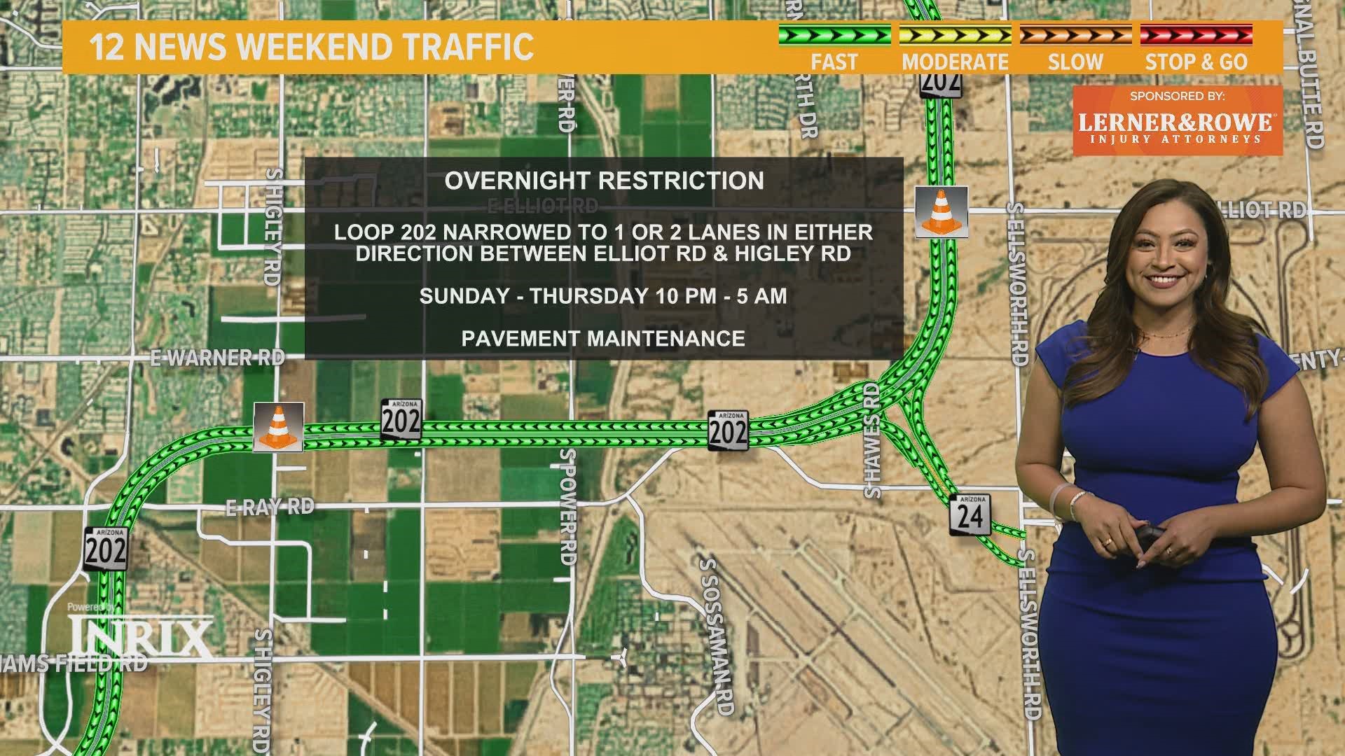 Here's the latest information on the road closures and detours Valley drivers will encounter this weekend. Vanessa Ramirez has the details.