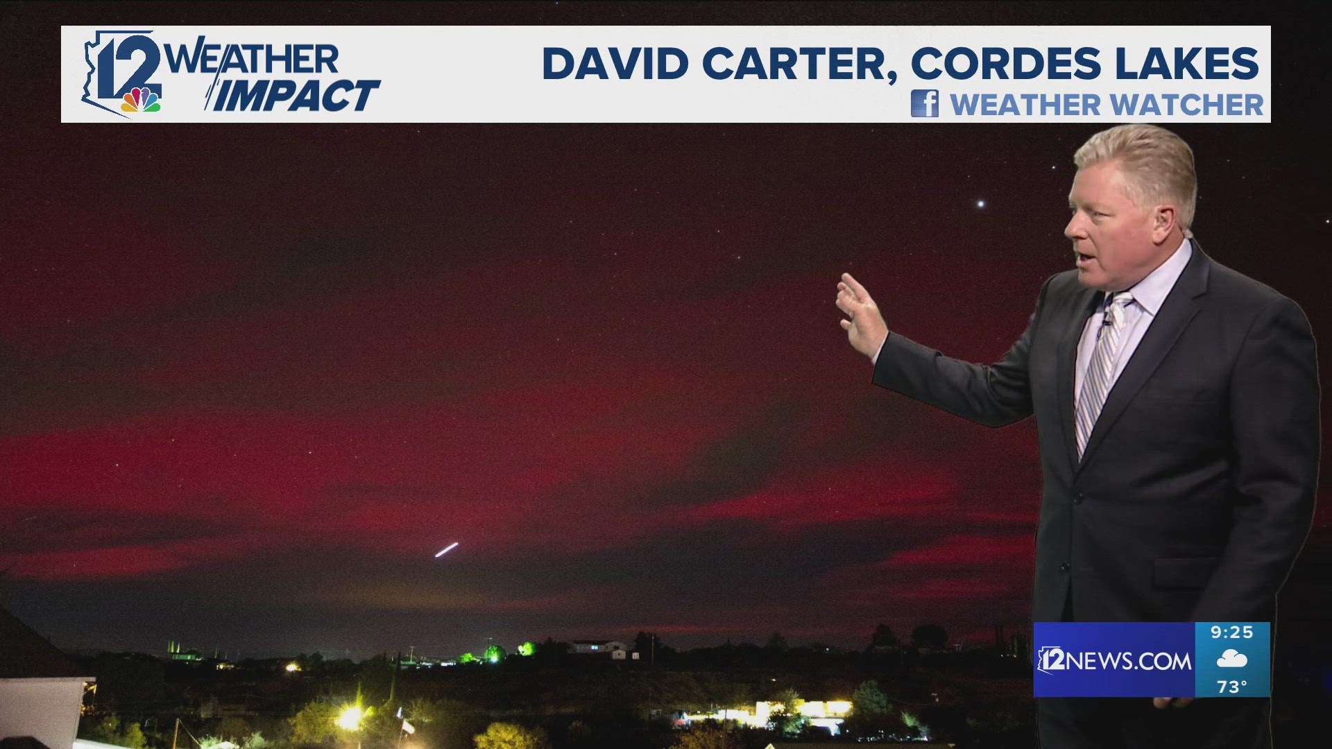 A strong solar storm is making the Northern Lights visible in some parts of Arizona.  