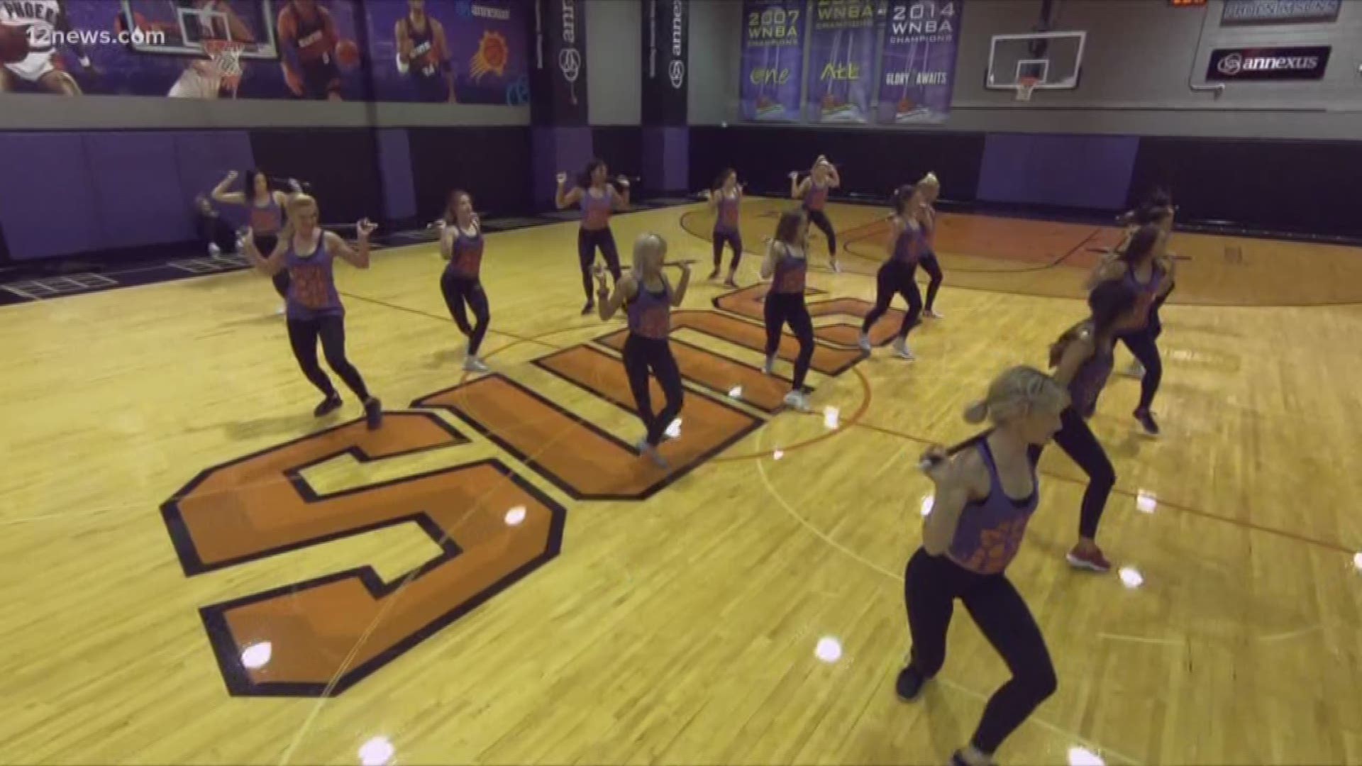 They learn a new dance routine every practice, practice multiple times a week and fire up the fans at every Suns game! Think Team 12's Krystle Henderson can keep up?