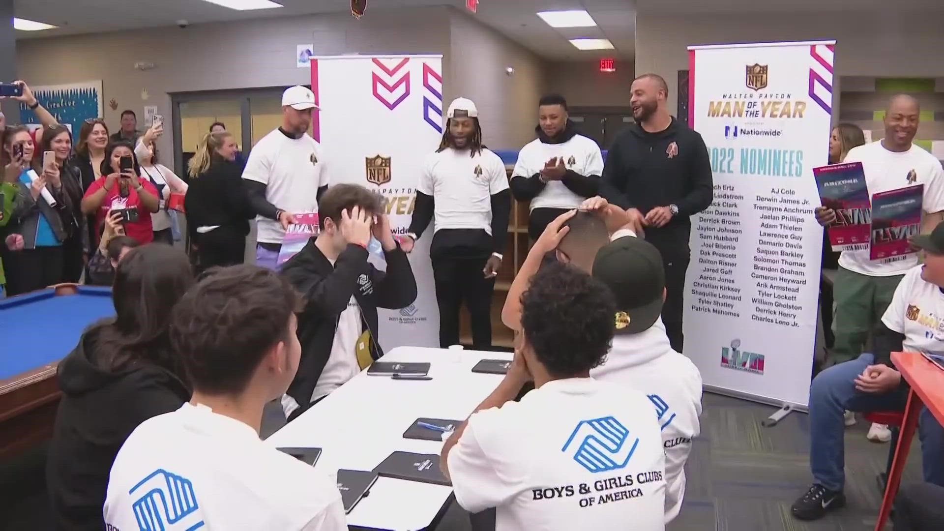 One day after winning the Walter Payton Man of the Year Award, Dallas Cowboys quarterback Dak Prescott was giving back to the local community.