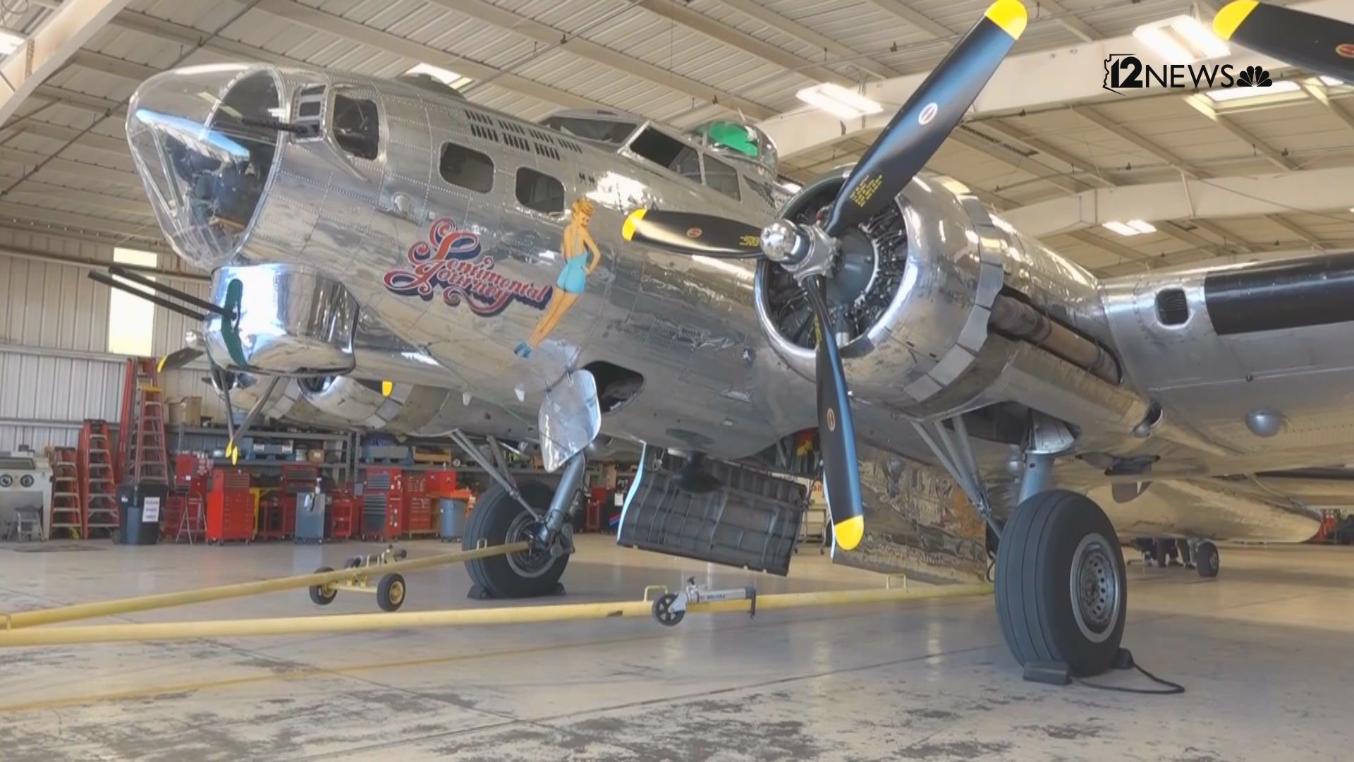 Students studied Sentimental Journey, a WWII B-17, ahead of an aviation excavation mission to France. It's giving them a sense of purpose in service to the country.