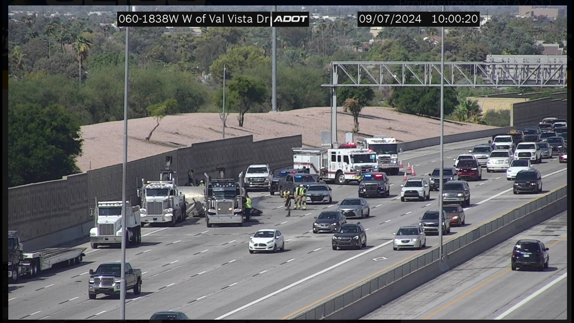 Crash on US 60 near Mesa causes traffic buildup | 12news.com