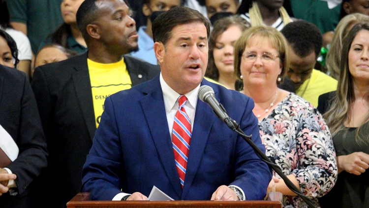 'Our kids will no longer be stuck in underperforming schools': Ducey touts school voucher plan, slams opponents