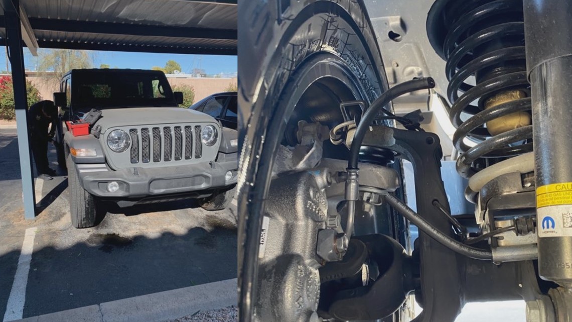 Footage shows man cutting brake lines in Valley neighborhood cars