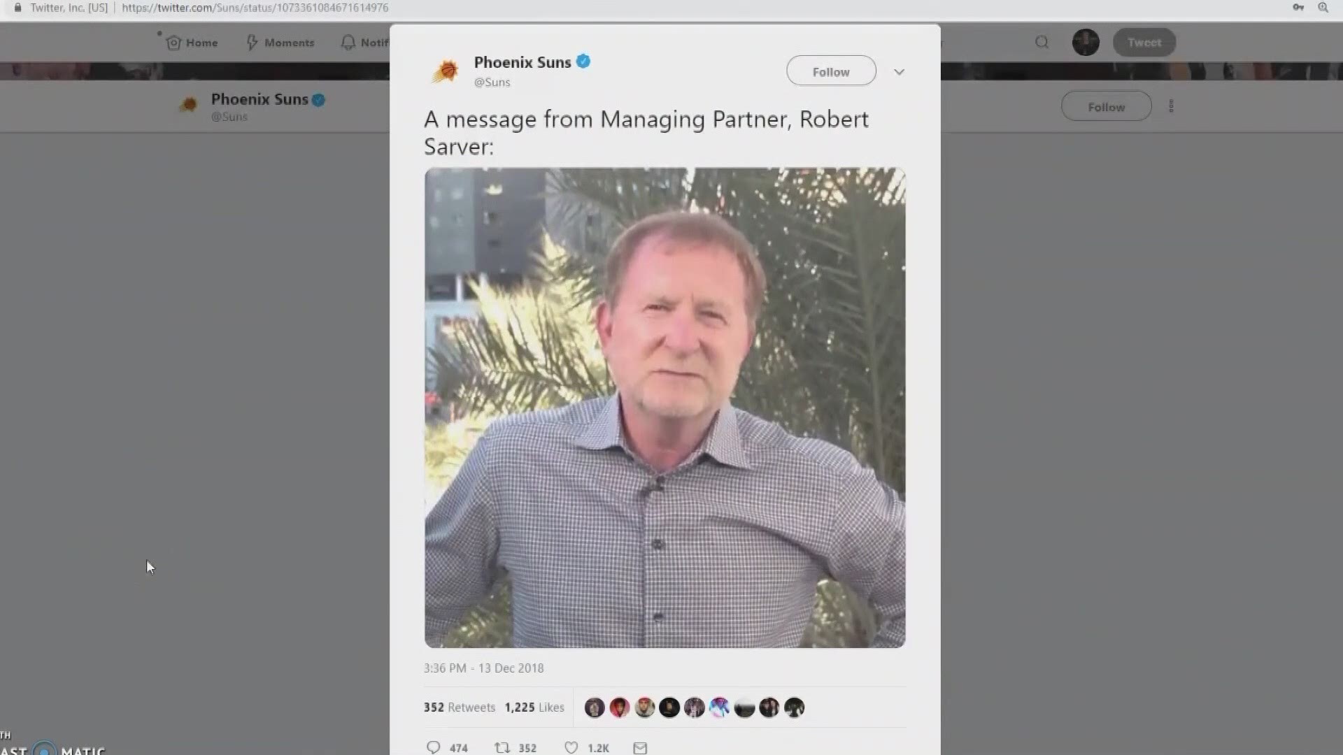 There were reports yesterday that Suns owner Robert Sarver was threatening to move the team to Las Vegas or Seattle if the city council doesn't approve $150 million for renovations to the Talking Stick Resort Arena. Tonight, Sarver and fans address the threat.