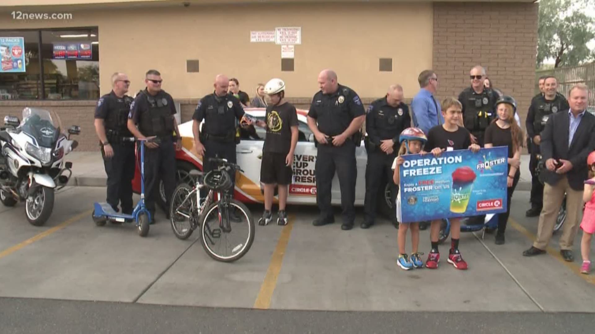 Tempe police are rewarding bicyclists and pedestrians who are obeying the law in that city by giving them a coupon they can redeem for a free hot or cold drink. The campaign is part of their Vision Zero campaign. The goal is to try and eliminate deadly crashes involving people hit by cars while walking or riding bikes.