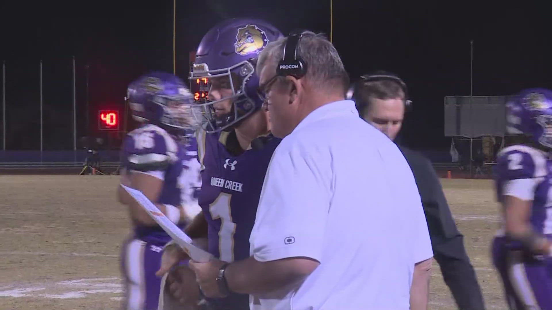 The No. 2 Queen Creek Bulldogs are headed to the 6A quarterfinals after eliminating No. 15 O'Connor. Queen Creek will face No. 7 Pinnacle in the next round.