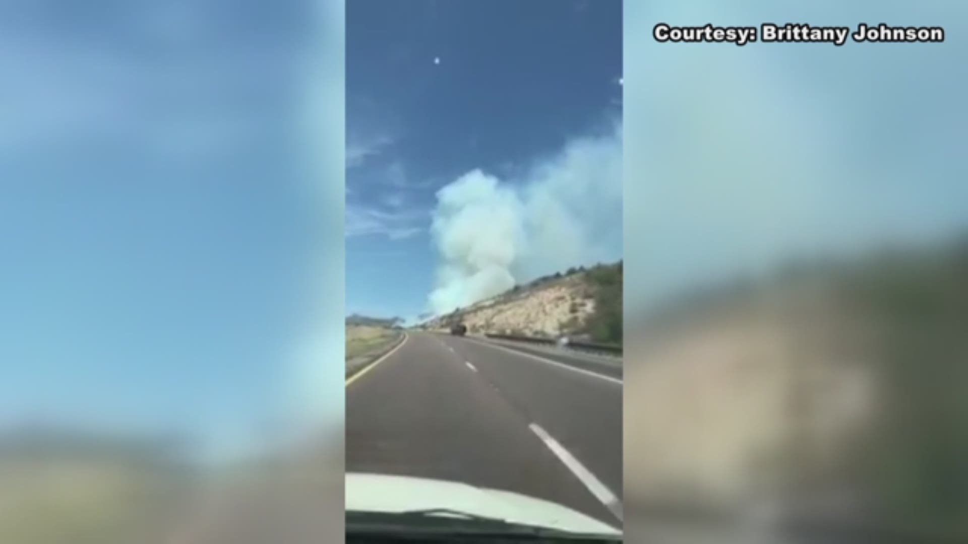 Table Mesa brush fire closed left lanes on I-17