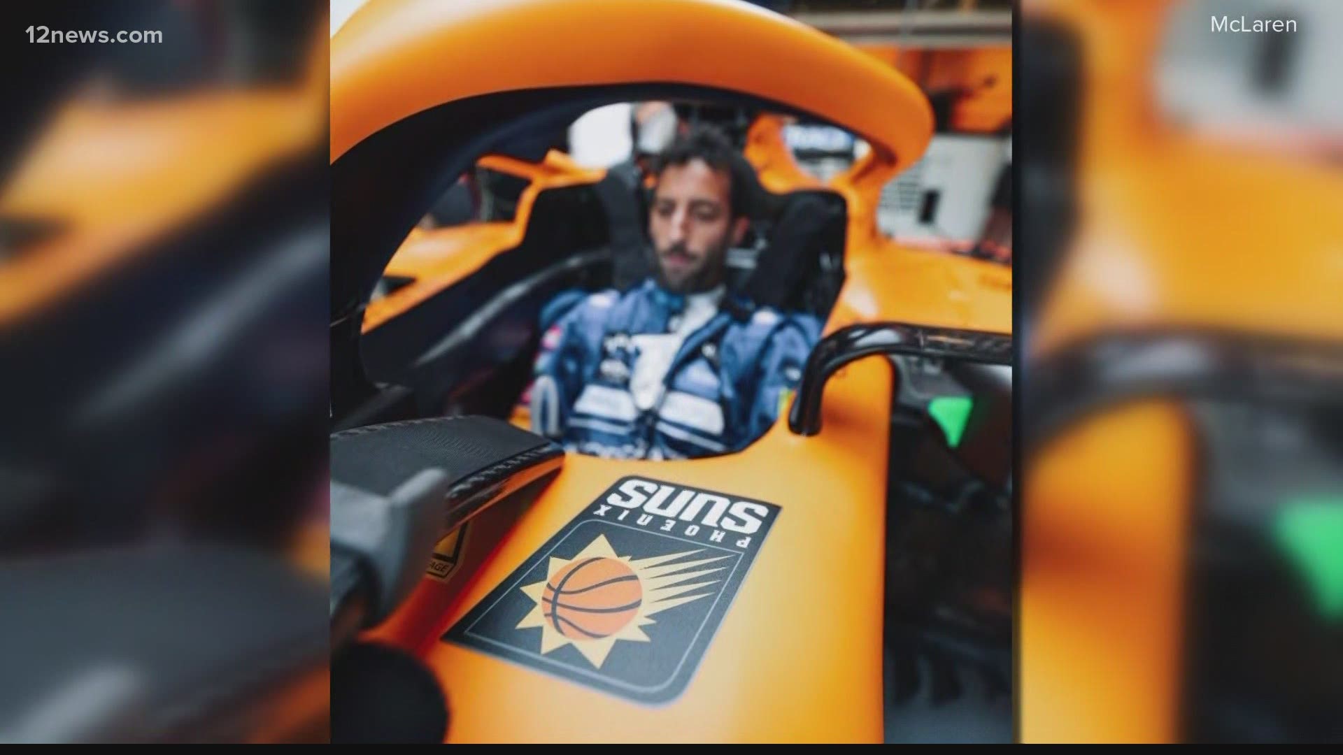 Part owner of McLaren Formula 1 team and Phoenix Suns shows support of both teams.