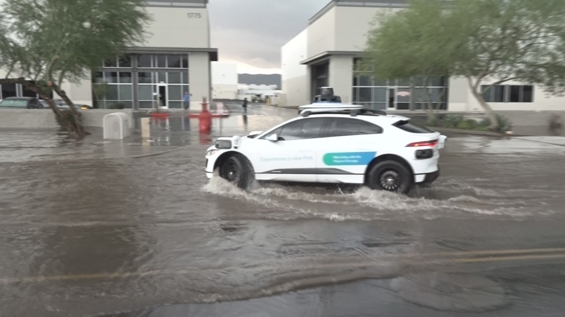 'They can't see under the water': Waymo vehicles back on the road after many became stuck in Arizona floodwaters