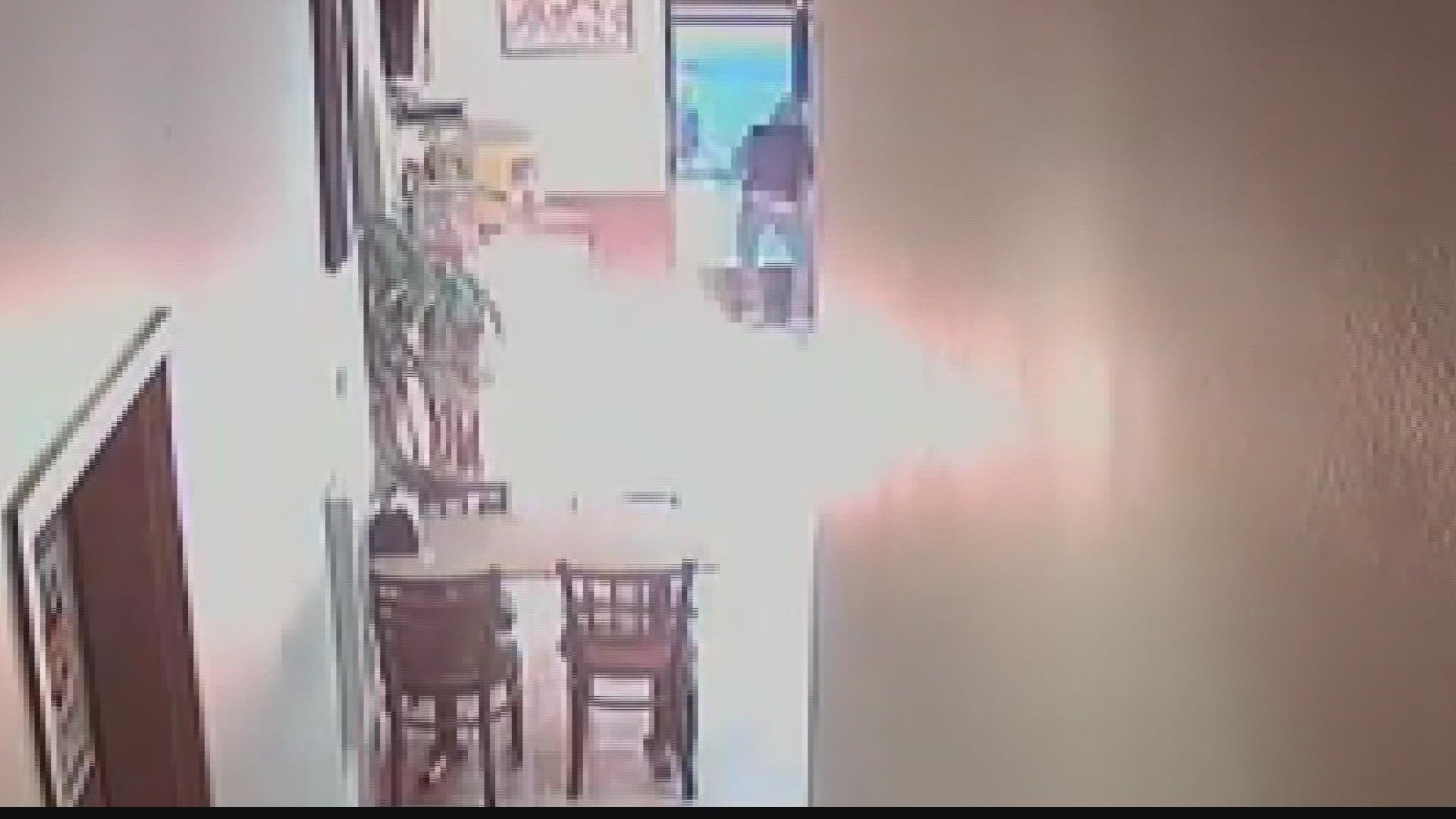 A man was caught on camera pouring gasoline inside a west Phoenix restaurant before setting it on fire and fleeing. Now police want your help to find him.