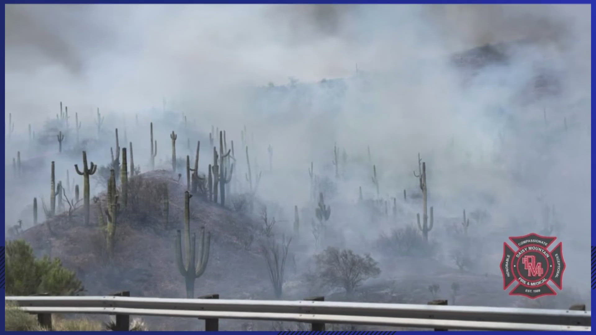 Since first reported, all lanes affected by the brush fire near I-17 have reopened.