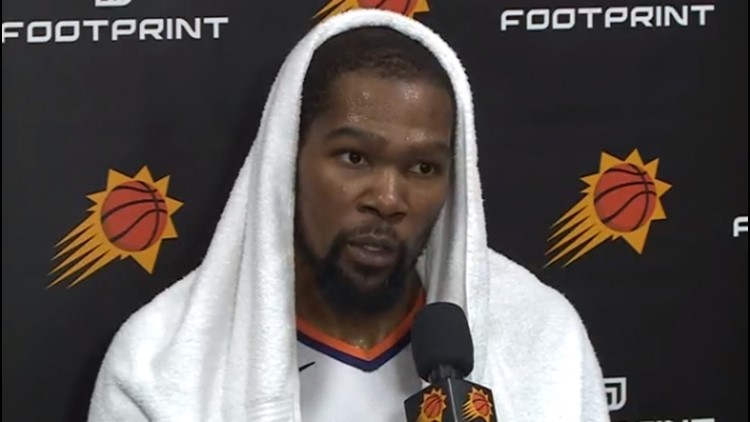 Kevin Durant suffered ankle sprain Wednesday, Suns say