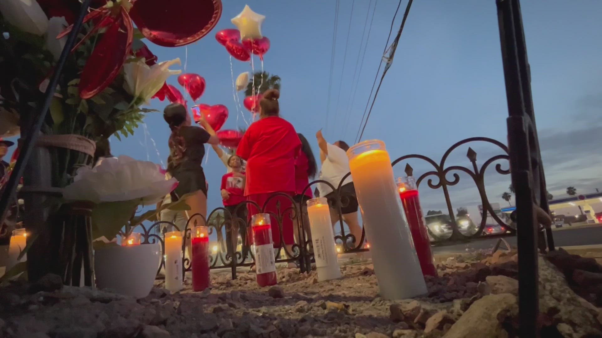 Leonel Valdez, 27, was killed six months ago. His fiancée and the Valdez family once again set up a memorial where he was found dead.