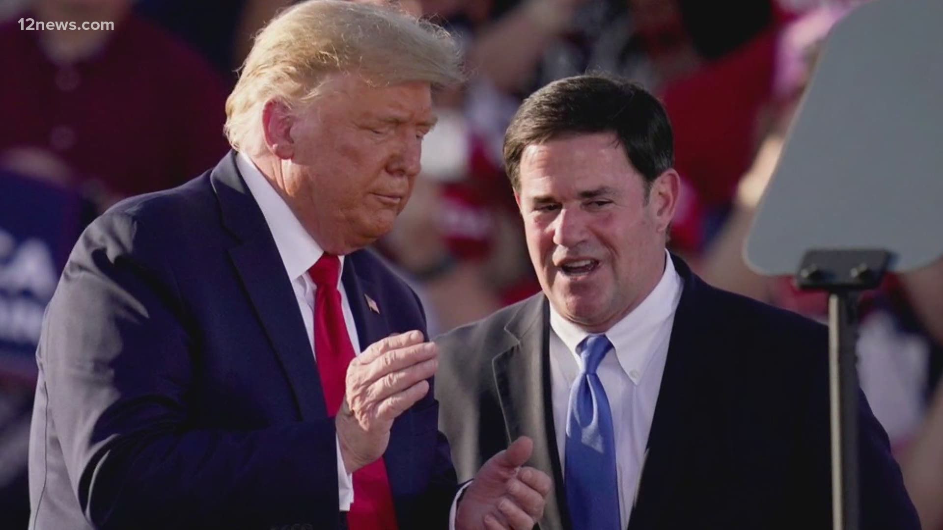 After Arizona officials, including Republican Governor Doug Ducey, certified the election in Arizona on Tuesday, President Donald Trump is not happy with Ducey.