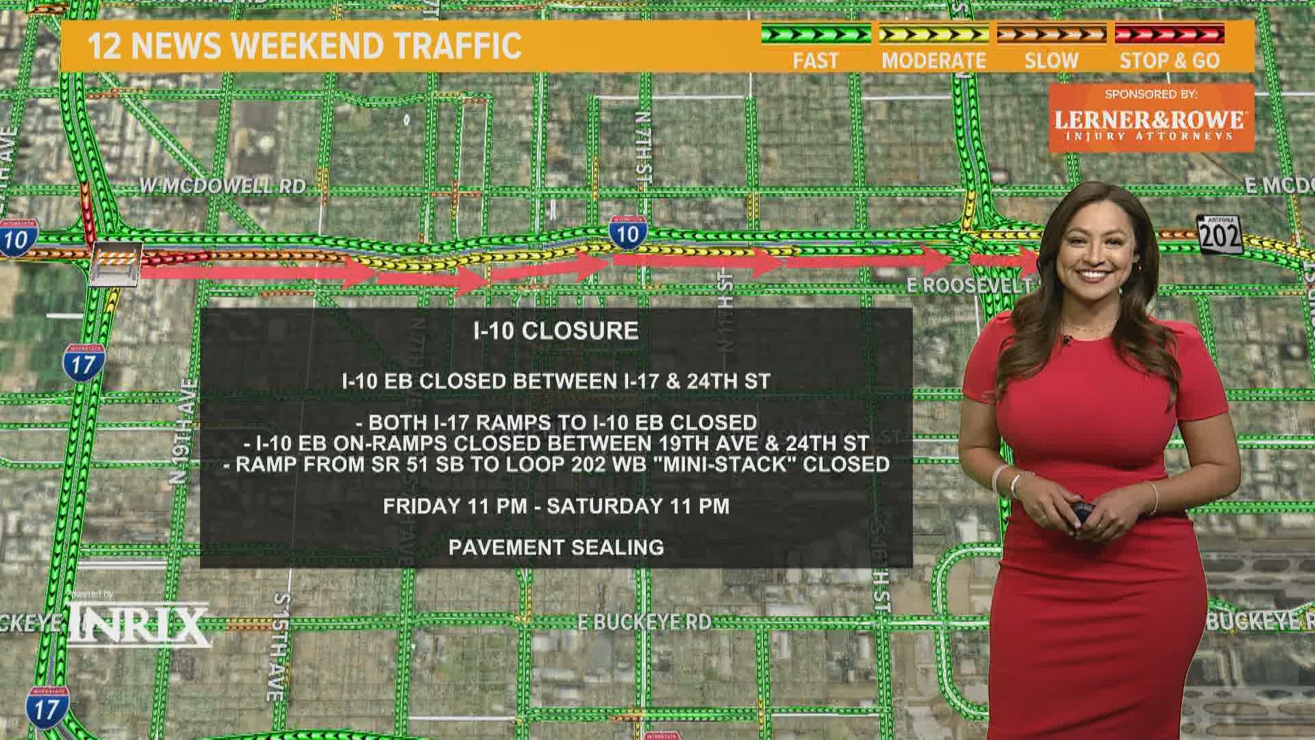 Vanessa Ramirez gives us the details on all the closures and detours we will see on Valley roads for the weekend of April 8, 2022.