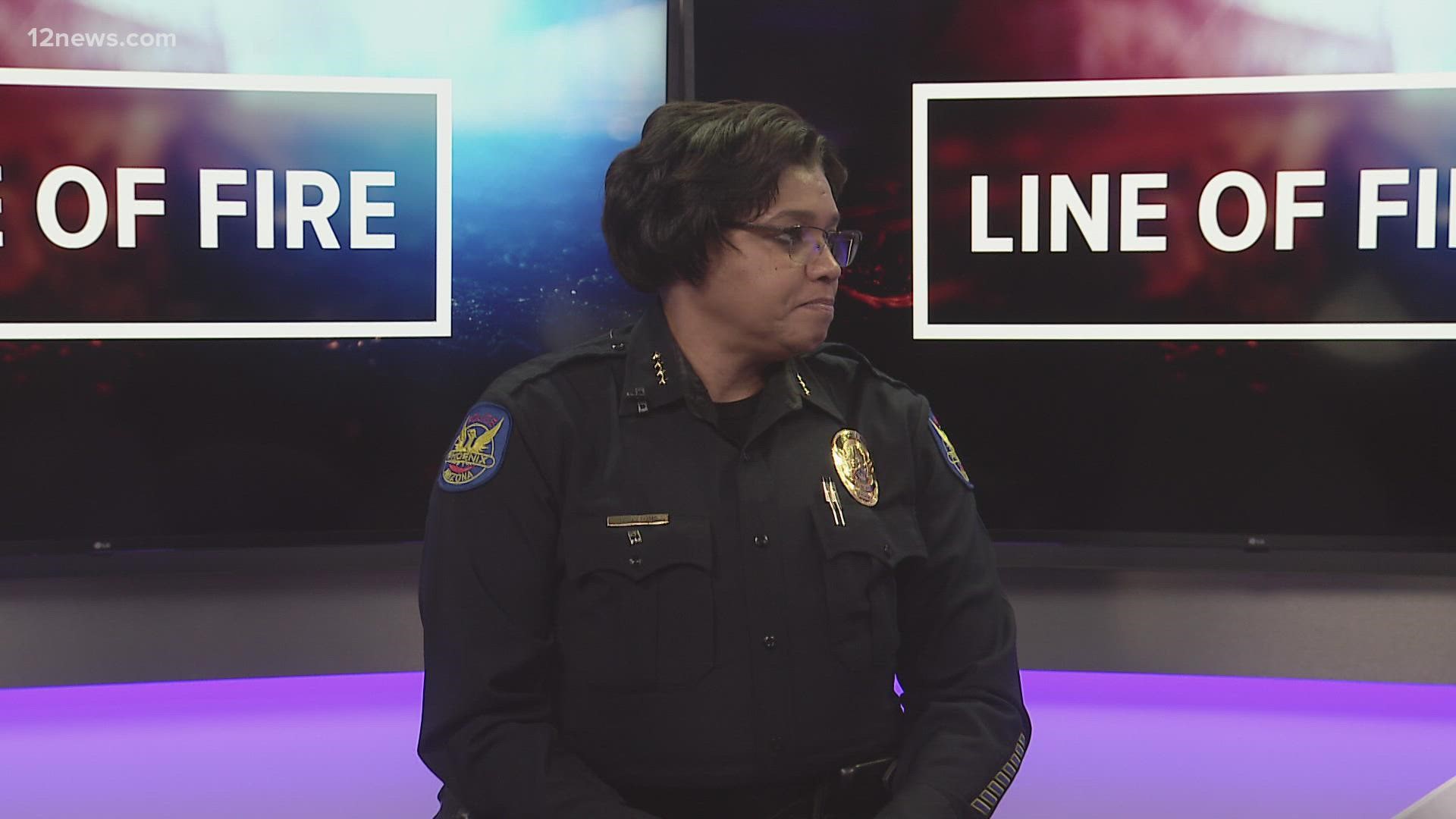 Phoenix police Chief Jeri Williams sat down with 12 News for an in-studio interview discussing violence against officers and rebuilding trust with the community.